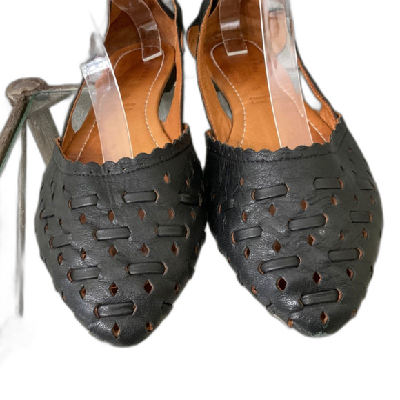 Spring Step DELORSE Shoes Black Leather Flats Sandals Women's 40/US 9 - Picture 2 of 13